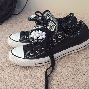 Black converse WORN ONCE